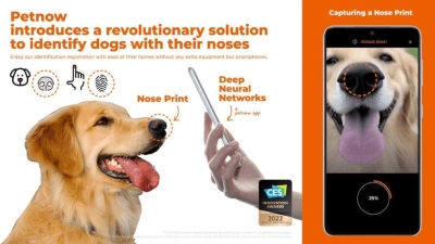 Bautizada como Petnow, fue creada por una startup de Samsung y utiliza los patrones de la nariz del animal.